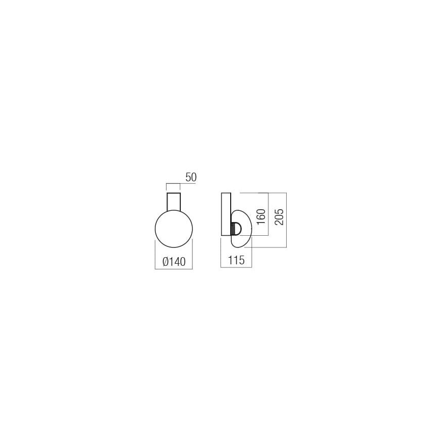 Redo 01-3240 - LED væglampe SINCLAIR LED/6,5W/230V CRI 93 IP21 sort