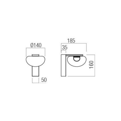 Redo 01-3241 - LED væglampe SINCLAIR LED/6,5W/230V CRI 93 IP21 guldfarvet