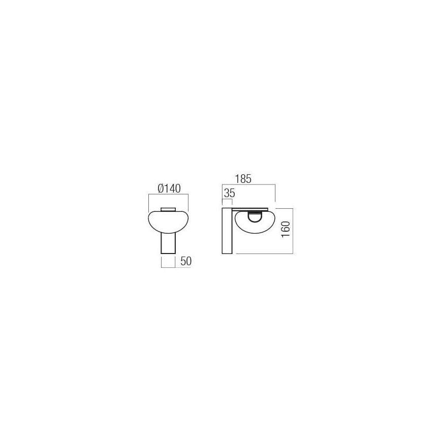 Redo 01-3242 - LED væglampe SINCLAIR LED/6,5W/230V CRI 93 IP21 sort