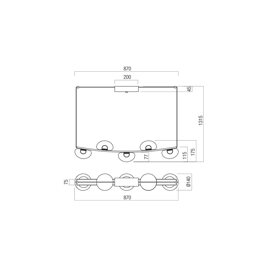 Redo 01-3244 - LED pendel dæmpbar SINCLAIR LED/35W/230V CRI 93 IP21 sort
