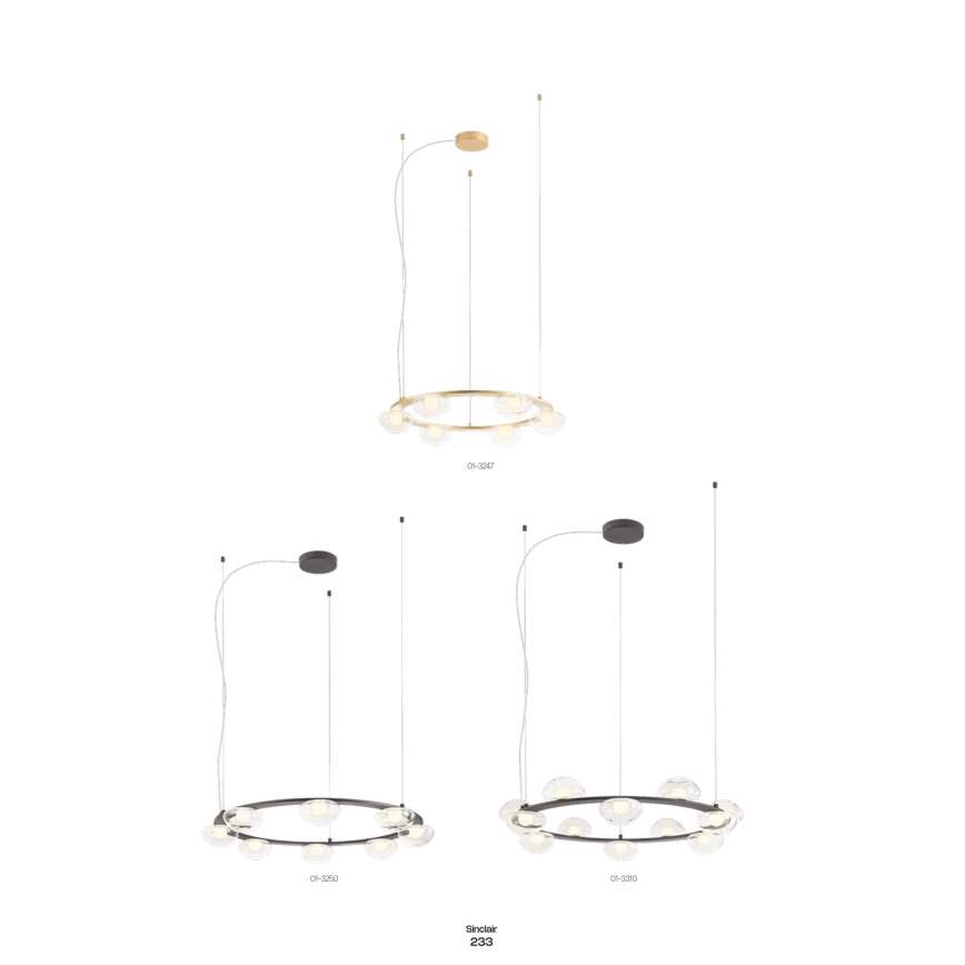 Redo 01-3248- LED pendel dæmpbar SINCLAIR LED/37,2W/230V CRI 93 IP21 sort