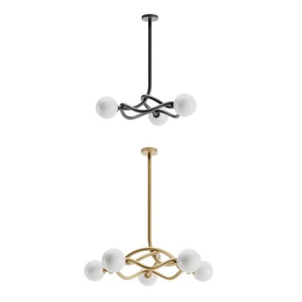 Redo 01-3257 - CONFUSIO lysekrone på stang 3xE14/28W/230V Ø 76 cm, sort