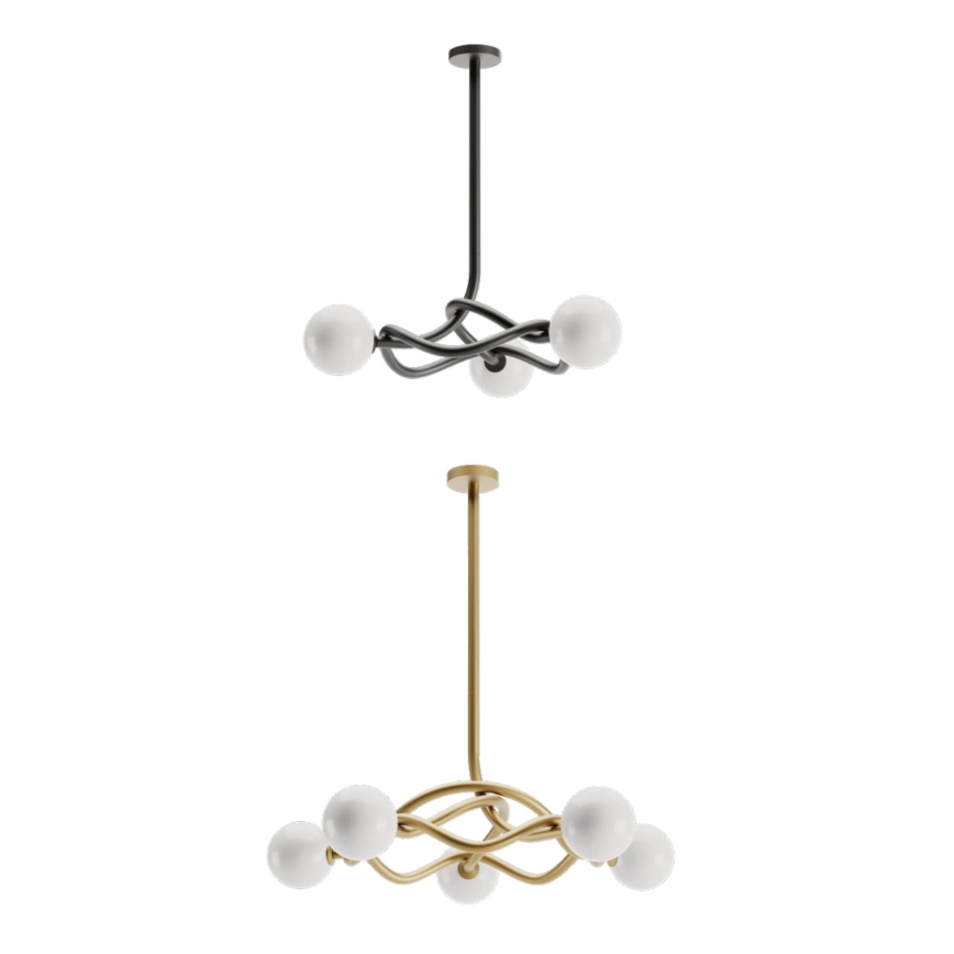 Redo 01-3257 - CONFUSIO lysekrone på stang 3xE14/28W/230V Ø 76 cm, sort