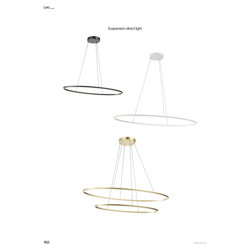 Redo 01-3300 - LED dæmpbar pendel på kabel LEO LED/115W/230V 3000/4000K CRI 90 bronzefarvet