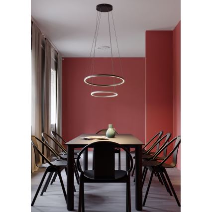 Redo 01-3343 - Dæmpbar LED-pendel LEO LED/115W/230V 3000/4000K CRI 90 60x130 cm sort