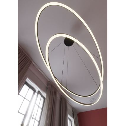 Redo 01-3343 - Dæmpbar LED-pendel på wire LEO LED/115W/230V 3000/4000K CRI 90 sort