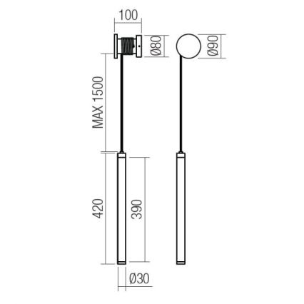 Redo 01-3361 - SWING LED dæmpbar væglampe, 9W, 230V, 3000/4000K, CRI 90, hvid