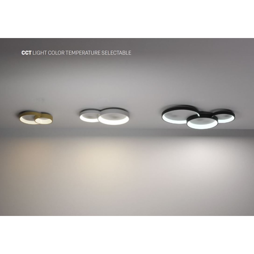 Redo 01-3375 - LED loftlampe dæmpbar COMBI LED/72W/230V 3000/4000/6000K CRI98 sort