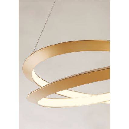 Redo 01-3377 - LED-dæmpbar pendel på wire STORM LED/60W/230V 3000/4000/6000K CRI 90 Ø 80 cm guld