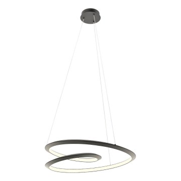 Redo 01-3378 - LED dæmpbar lysekrone på wire STORM LED/60W/230V 3000/4000/6000K CRI 90 Ø 80 cm sort