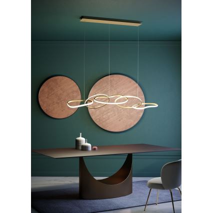 Redo 01-3392 - LED dæmpbar pendel på wire BIAS LED/120W/230V 3000/4500/6500K CRI 90 guld