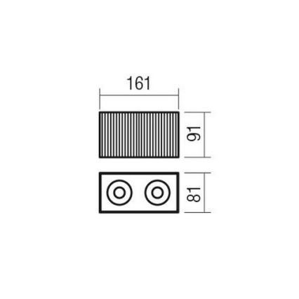 Redo 01-3410 - Spotarmatur DELPHI 2xGU10/7W/230V 16,1x8,1 cm hvid