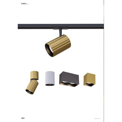 Redo 01-3412 - Spotlampe DELPHI 2xGU10/7W/230V 16,1x8,1 cm sort