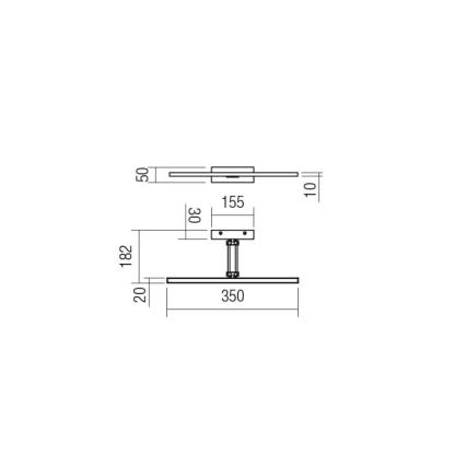 Redo 01-3460 - LED gallerilampe LINEAR LED/8W/230V 35 cm CRI 92 hvid