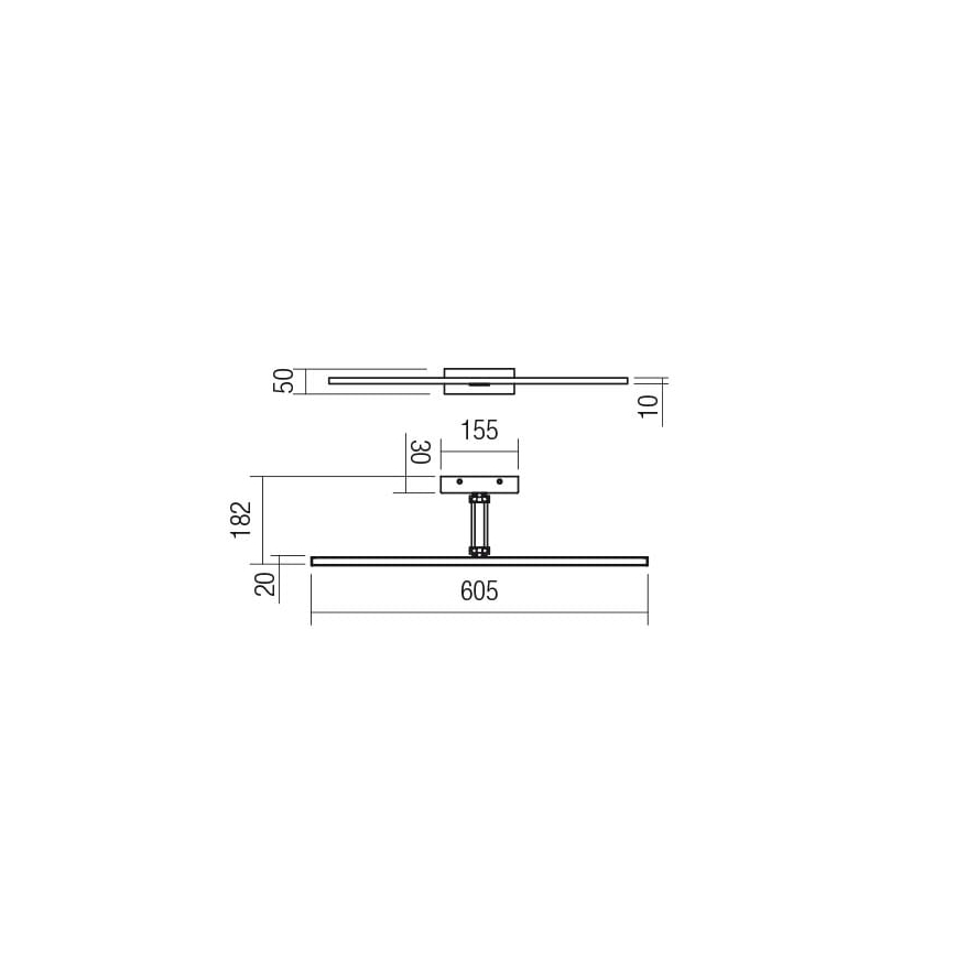 Redo 01-3463 - LED gallerilampe LINEAR LED/8W/230V 60,5 cm CRI 92 sort