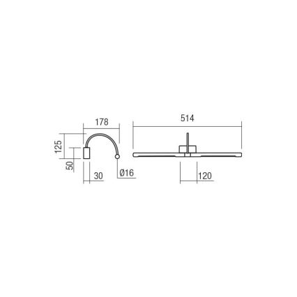 Redo 01-3467 - LED gallerilampe KENDO LED/11W/230V 51,4 cm CRI 92 sort