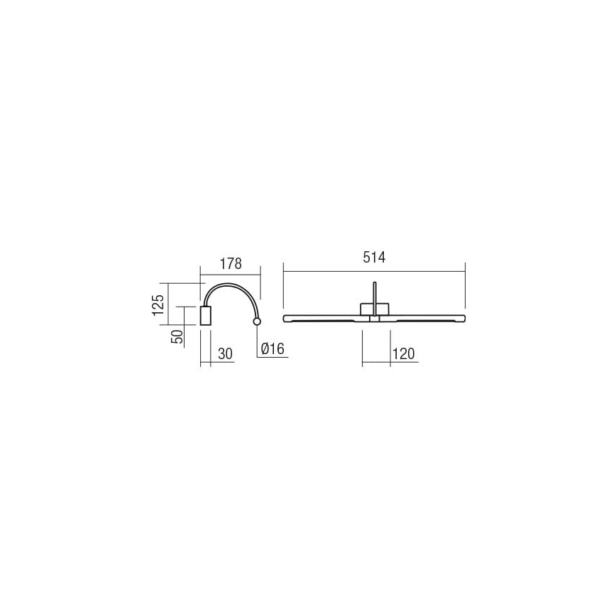 Redo 01-3467 - LED gallerilampe KENDO LED/11W/230V 51,4 cm CRI 92 sort