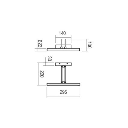 Redo 01-3468 - LED gallerilampe IKON LED/7,3W/230V 29,5 cm CRI 92 hvid