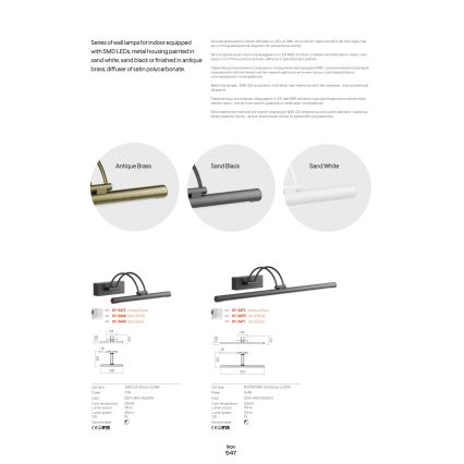 Redo 01-3469 - LED gallerilampe IKON LED/7,3W/230V 29,5 cm CRI 92 sort