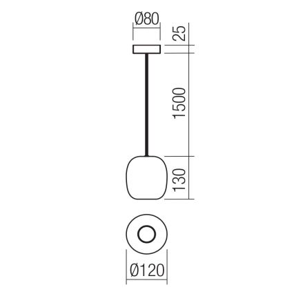 Redo 01-3478 - Pendel BOOM 1xGU10/10W/230V diameter 12 cm grøn