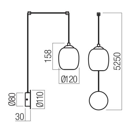 Redo 01-3484 - LED væglampe KHADI LED/6W/230V CRI 90 Ø 12 cm sort/røget