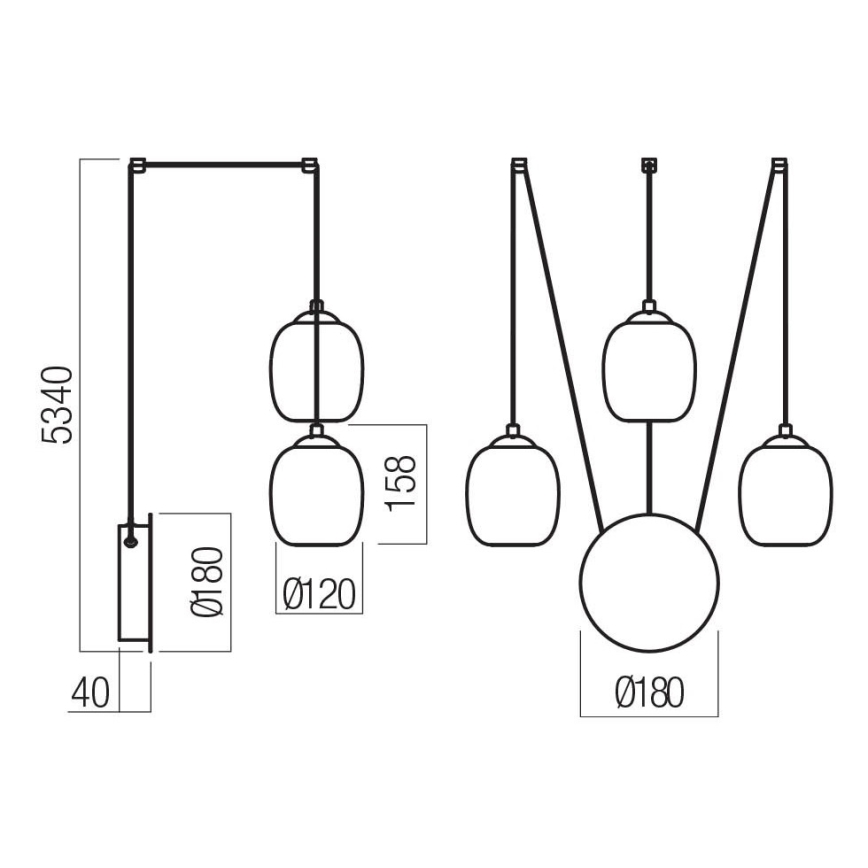 Redo 01-3485 - Dæmpbar LED-væglampe KHADI 3x LED/5,5 W/230 V CRI 90 Ø 12 cm sort/røgfarvet