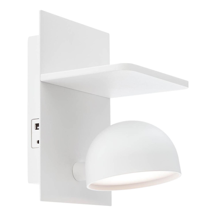 Redo 01-3491 - LED vægspot SEIBI LED/7W/230V USB CRI 90 hvid