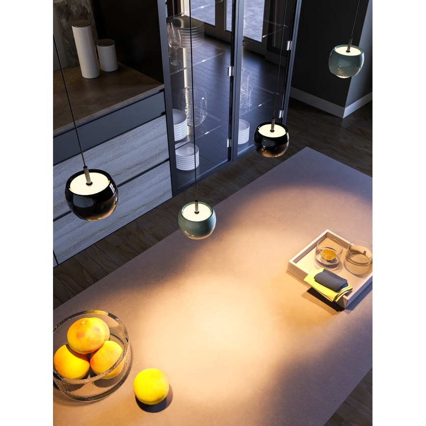 Redo 01-3549 - LED pendel AVES LED/12W/230V diameter 9,6 cm CRI 90 grå