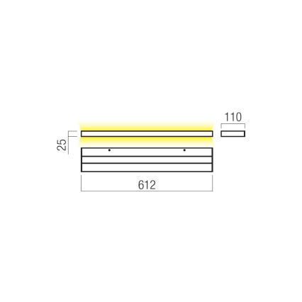 Redo 01-3554 - LED væglampe SEED LED/30W/230V hvid