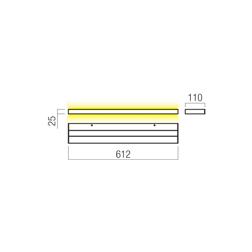 Redo 01-3554 - LED væglampe SEED LED/30W/230V hvid