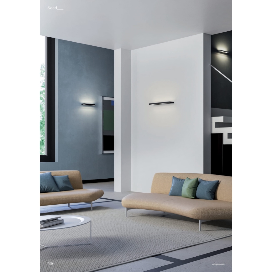 Redo 01-3555 - LED væglampe SEED LED/30W/230V sort