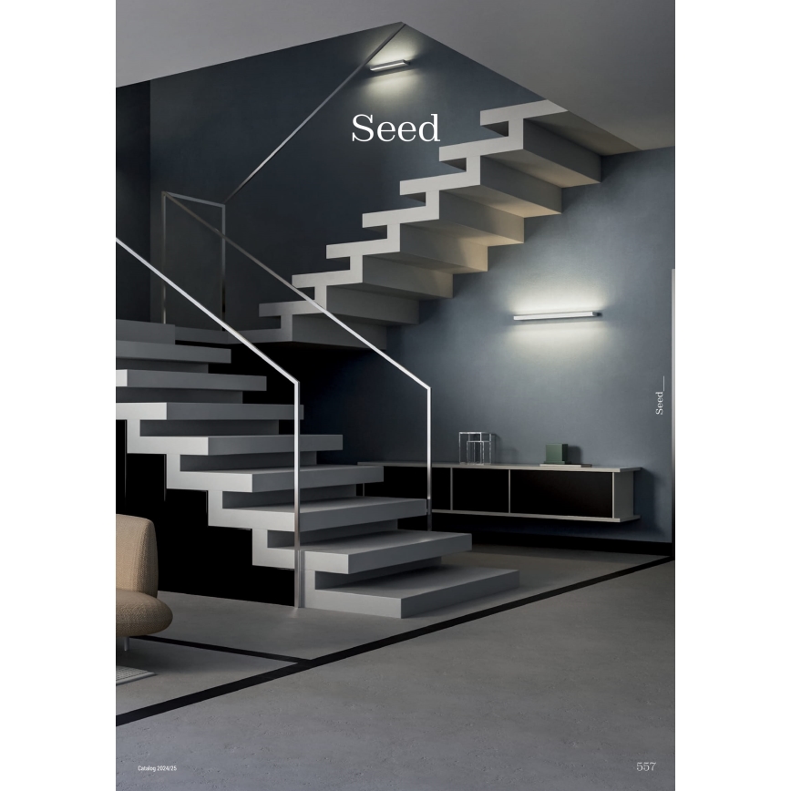 Redo 01-3555 - LED væglampe SEED LED/30W/230V sort