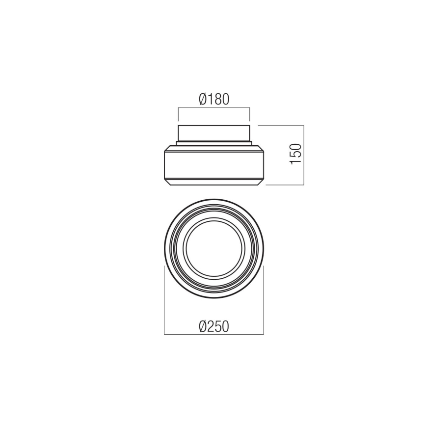 Redo 01-3588 - LED loftlampe SOLERA LED/18W/230V diameter 25 cm CRI 93 3000/4000K grå