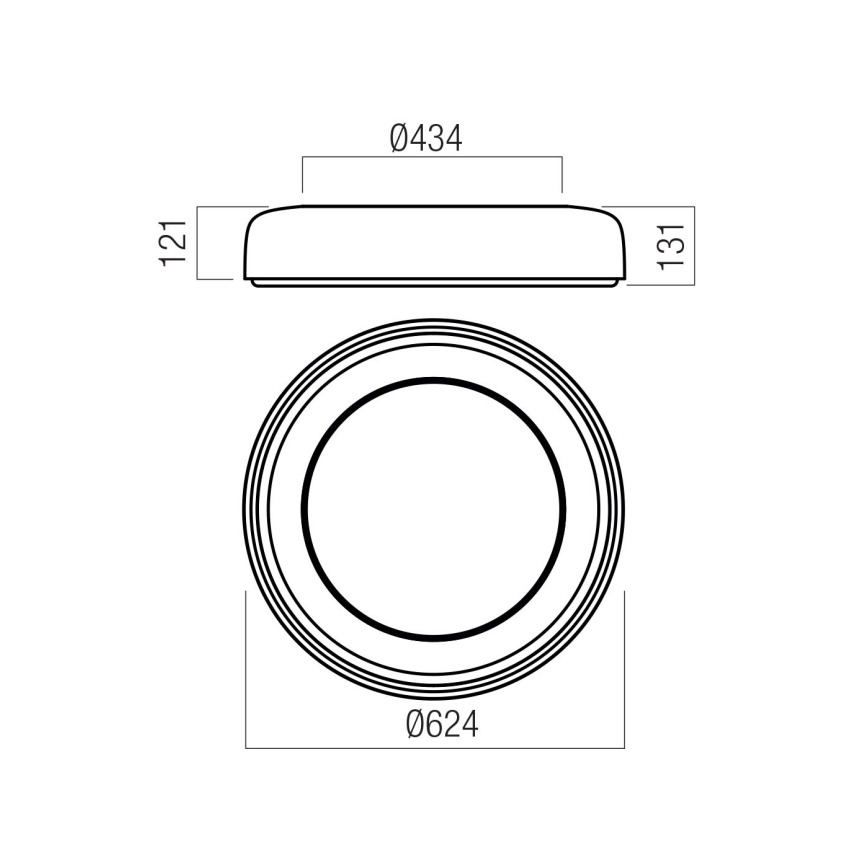 Redo 01-3723 - LED-loftlampe DIP-LED/40W/230V 2700/3000/4000/5000/6500K CRI 90 Ø 62,4 cm beige