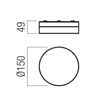 Redo 01-3725 - LED loftlampe til badeværelse FRISBI LED/8W/230V diameter 15 cm CRI 90 IP44 skinnende krom