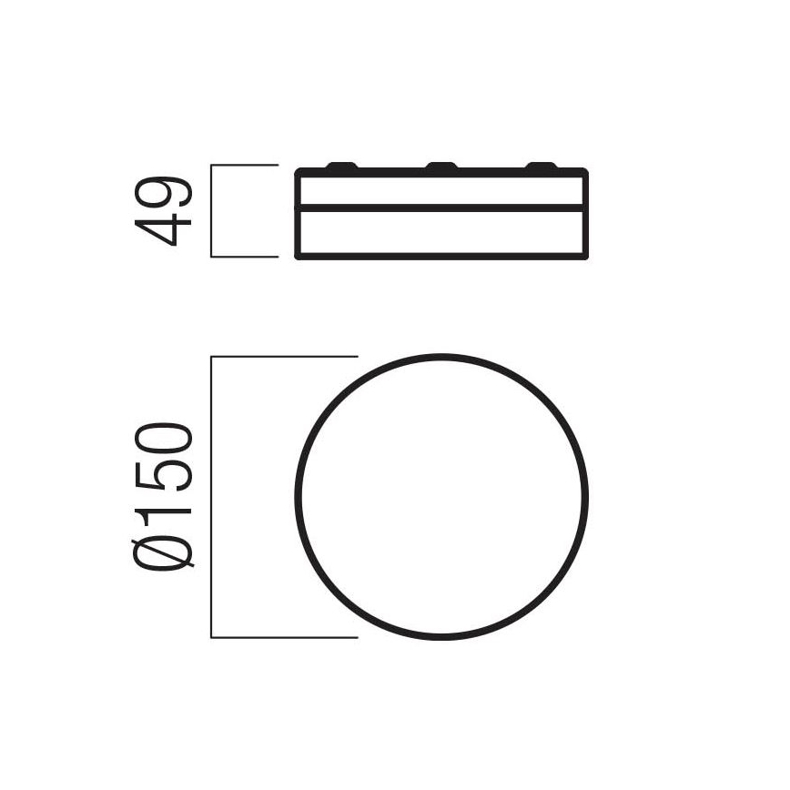 Redo 01-3725 - LED loftlampe til badeværelse FRISBI LED/8W/230V diameter 15 cm CRI 90 IP44 skinnende krom