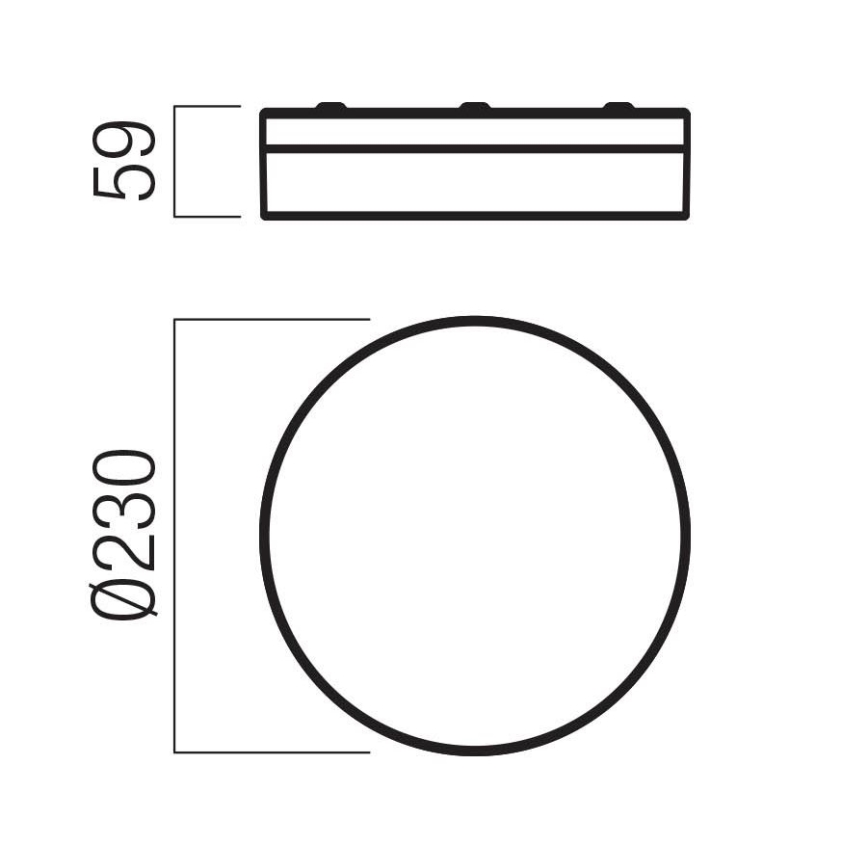 Redo 01-3727 - LED loftlampe til badeværelse FRISBI LED/12W/230V diameter 23 cm CRI 90 3000/4000K IP44 skinnende krom