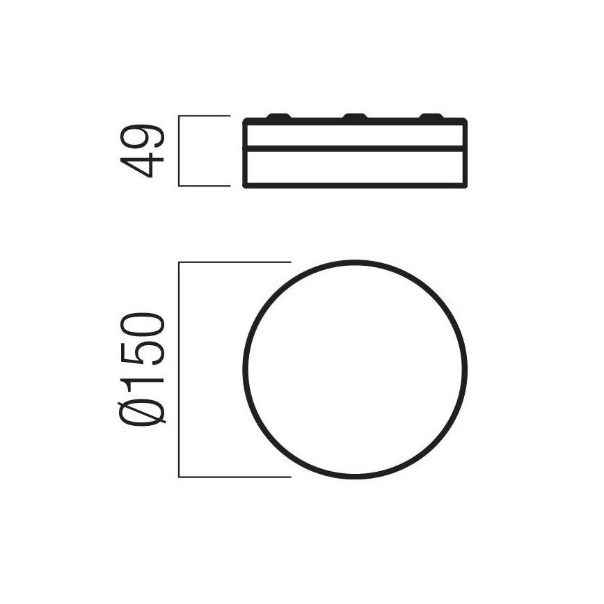 Redo 01-3729 - LED loftlampe til badeværelse FRISBI LED/8W/230V diameter 15 cm CRI 90 IP44 hvid