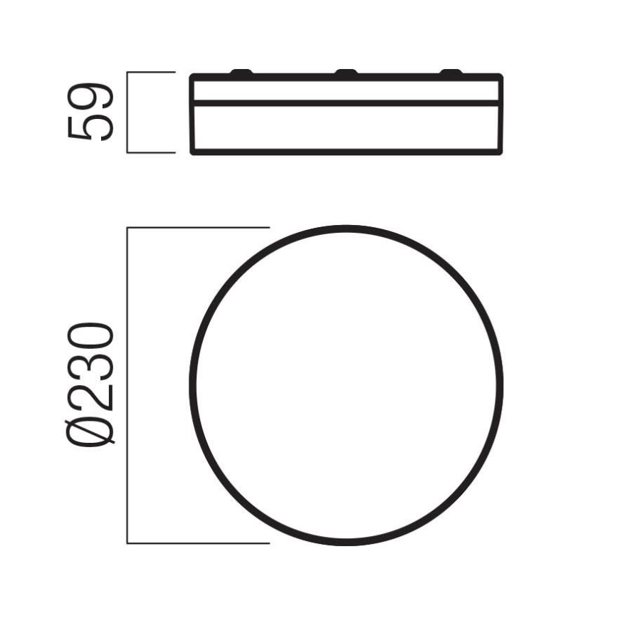 Redo 01-3731 - LED loftlampe til badeværelse FRISBI LED/12W/230V diameter 23 cm CRI 90 3000/4000K IP44 hvid
