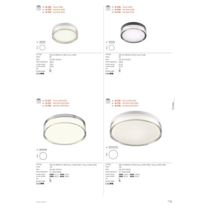 Redo 01-3736 - LED loftlampe til badeværelse FRISBI LED/18W/230V diameter 28 cm CRI 90 3000/4000K IP44 sort