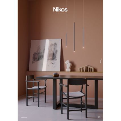 Redo 01-3859 - LED-pendel med wireophæng NIKOS LED/8W/230V 3000K CRI 90 Ø 6 cm hvid
