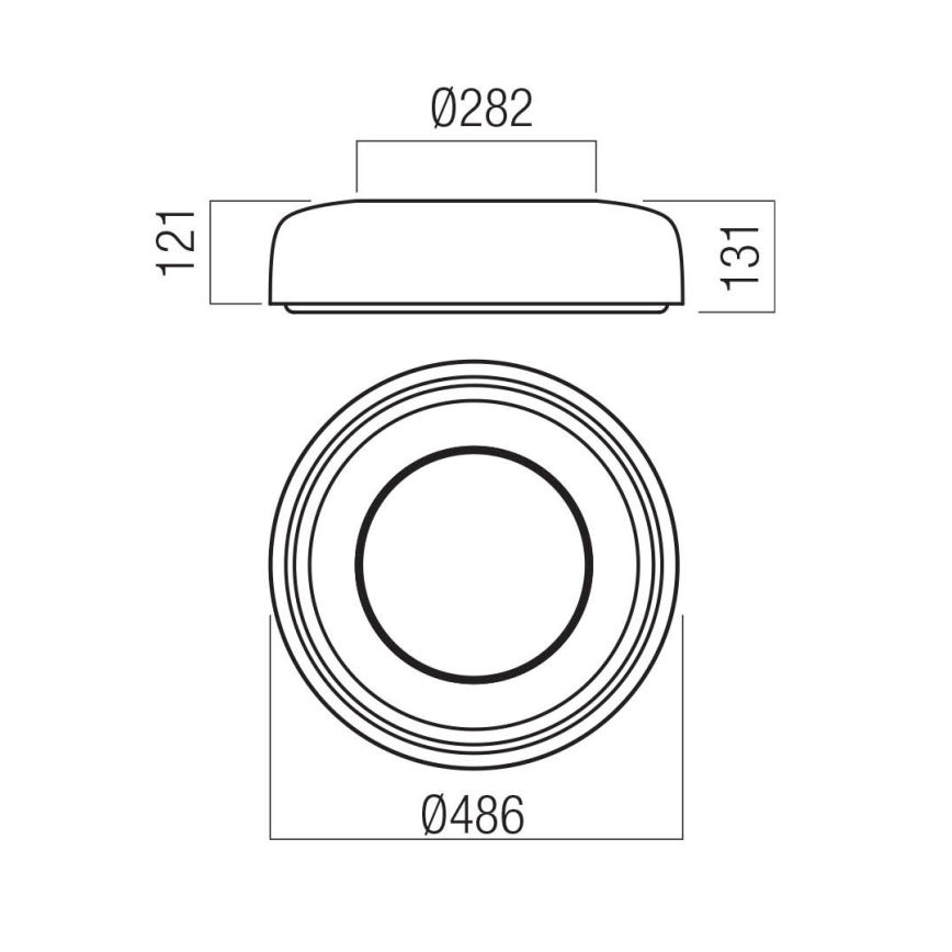 Redo 01-3940 - LED-loftlampe DIP-LED/30W/230V 2700/3000/4000/5000/6500K CRI 90 Ø 48,6 cm hvid