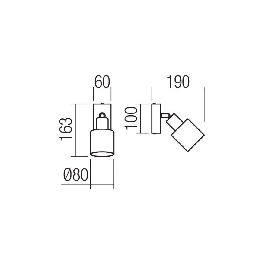 Redo 01-3984 - Vægspot ROTIS 1xE14/15W/230V