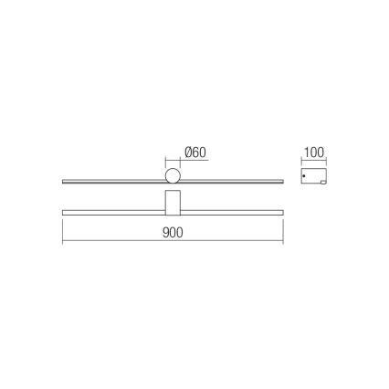 Redo 01-4034 - LED spejllampe til badeværelse ROW LED/18W/230V 90 cm IP44 hvid