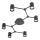Redo 01-4048 - Spotlampe WEBB 6xGU10/10W/230V sort