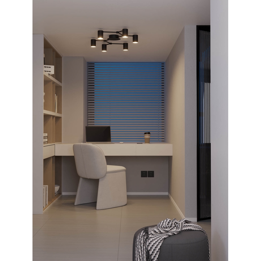 Redo 01-4048 - Spotlampe WEBB 6xGU10/10W/230V sort
