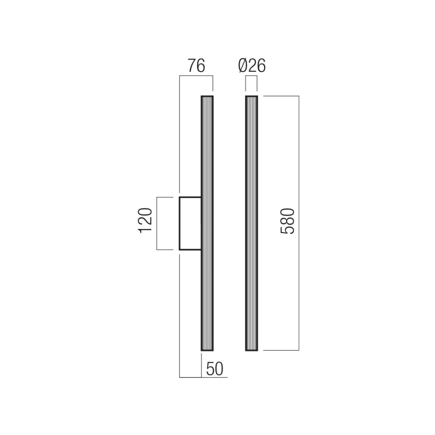 Redo 01-4059 - LED dæmpbar vægarmatur NIKOS LED/10W/230V CRI 90 sort