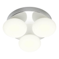 Redo 01-4306 - LED loftlampe til badeværelse OVUM 3xLED/5W/230V 3000/4000K CRI 90 Ø 24 cm IP44 hvid/blank krom