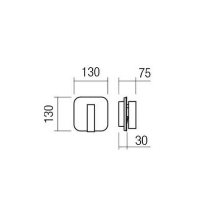 Redo 01-4473 - LED væglampe QUDA LED/6W/230V + LED/3W CRI 90 bronzefarvet