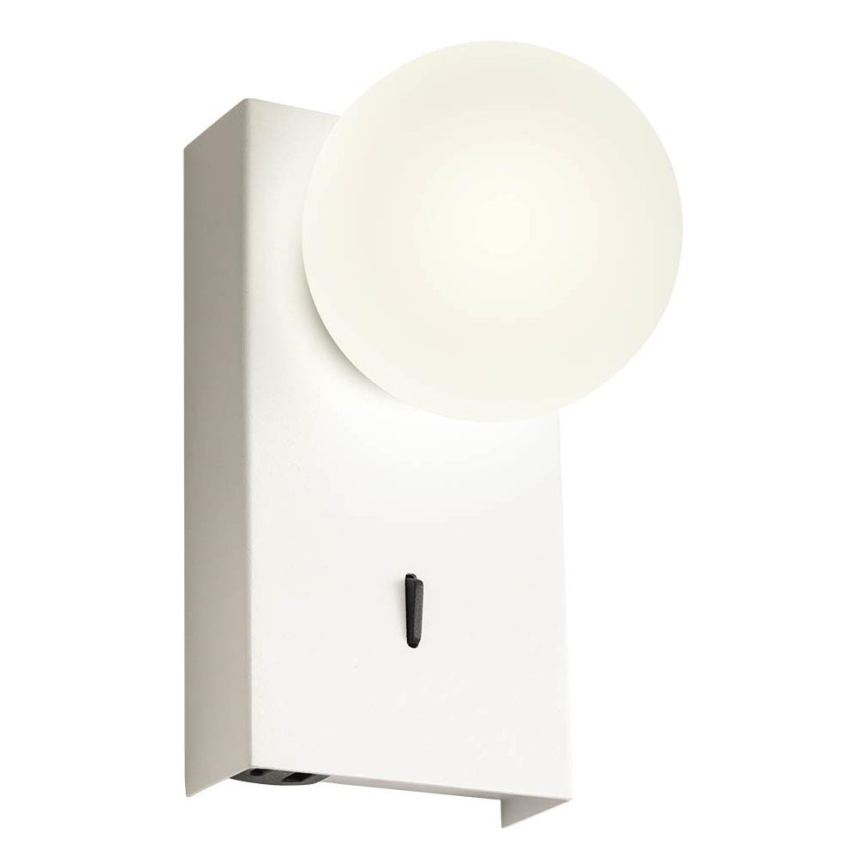 Redo 01-4656 - LED væglampe NORMA LED/5W/230V CRI 90 USB hvid